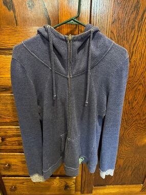 Volcom Navy Zip-Up Hooded Sweatshirt
